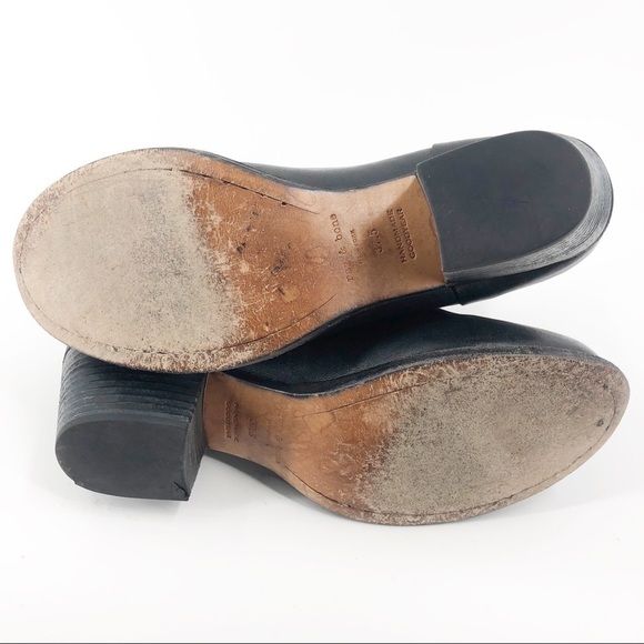 ✅ Rag & Bone Black Razor Leather Ankle Boots 37.5 - Picture 6 of 8